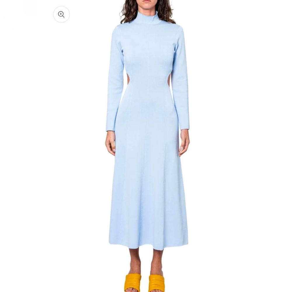 Aje “Serein” Cutout Midi Dress – Powder Blue, Size Large 💙